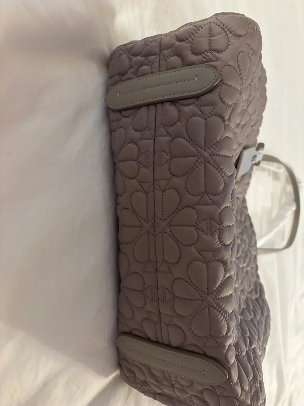 Kate Spade Quilted Floral Tote in  Taupe